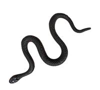 Faux jouet serpent noir - Accessoire de reptile en caoutchouc, décoration farce légère, réaliste, animal compagnie doux TPR, animaux farce, accessoires, | d’effarouchement du jardin pour d’Halloween