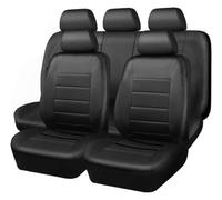 Faux Leather Car Seat Protectors,Full-Coverage Seat Cover Set | Five-seat, all-season, universal, full coverage, for SUV, for trucker(Black)
