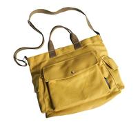 Faux Leather Purses Satchel For Women Women's Shoulder Bags Tote Fashion Bag With Compartments(Yellow)