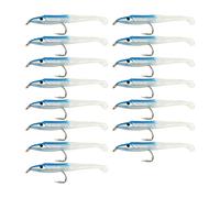 Faux Leurre De Pêche Leurre De Pêche En Mer Appât Avec Crochet Anguille Appât Bionique 5 Cm / 0.6g T Queue Appât De Simulation D'insectes Souples 15 Pièces Bleu