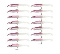 Faux Leurre De Pêche Leurre De Pêche En Mer Appât Avec Crochet Anguille Appât Bionique 5 Cm / 0.6g T Queue Appât De Simulation D'insectes Souples 15 Pièces Rose