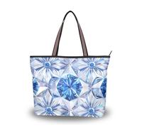 Faux Luxe Bleu Transparent Motif Cristal Tissu Tissu Soie Sac à Main Sac à Main Élégant Tendance Sac à Main