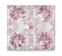 Faux Luxe Pêche Transparent Crystal Pattern Cuir Porte-carte grise et Assurance Voiture Porte-carte Essentiel pour Cartes, Document Essentiel Permis de Conduire