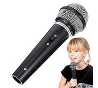 Faux microphone : microphone vocal de lecture de 1,97 x 1,97 x 6,5, lisse réaliste, jouet durable, accessoire interactif jeux de simulation | Ju