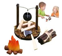 Faux modèle de feu de - Mobilier Miniature Fallo Camp Fire, Prop de Paysage de feu de Camp en Bois Miniature, Jouet de Jouet de Simulation