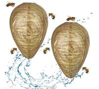 Faux nid de Guêpes Piège à Guêpes Leurres de Nid de Guêpes Lanternes de Guêpes Nids de Guêpes en Papier Jardin Leurres d'Abeilles Dissuasive Efficace Faux Nid de Frelons pour Le Jardin Extérieur