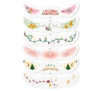 Faux Noël - (15 x 5,5 cm) Autocollants de maquillage à paillettes | Poissons sur le visage de Noël | Accessoires cosmétiques pour fêtes festives | faux brillants pour réunion de concier