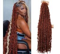 Faux Nu Loc Crochet Butterfly Tresses Cheveux Doux Déesse Mèche Dreadlocks Passion Twists Hair Extensions pour Femmes Noires(350,24inch(7Pack))