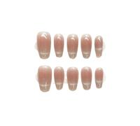 Faux Ongles 10Pcs Handmade Press On Nails French coffin Cat Eye Fake Nails with Diamond Full Cover Wearable Artificial Nail Tip(4-S)