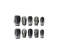 Faux Ongles 10Pcs Handmade Press On Nails French coffin Cat Eye Fake Nails with Diamond Full Cover Wearable Artificial Nail Tip(2-M)