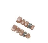 Faux Ongles 10Pcs Short Handmade Light Green Press On Nails Cat Eyes Pure Ballerina Decoration Wearable False Nails Full Cover Nail Tips Art(4-S)