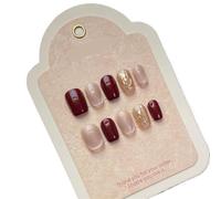 Faux Ongles 10Pcs Short Handmade Light Green Press On Nails Cat Eyes Pure Ballerina Decoration Wearable False Nails Full Cover Nail Tips Art(9-M)