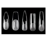 Faux Ongles 120pcs False Nails Transparent Press on Nails Coverage False Nails Tips Short T-shaped Water Drop Full Sticker For Nails(Color6)