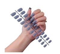 Faux Ongles 1PCS DIY Matte False Nails Square Head Frosted Press on Nail Tips Full Cover Artificial Fingernails Ballet Detachable No Glue(Color-05)