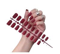 Faux Ongles 1PCS DIY Matte False Nails Square Head Frosted Press on Nail Tips Full Cover Artificial Fingernails Ballet Detachable No Glue(Color10)