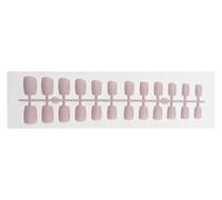 Faux Ongles 1PCS DIY Matte False Nails Square Head Frosted Press on Nail Tips Full Cover Artificial Fingernails Ballet Detachable No Glue(Color26)