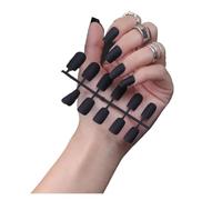 Faux Ongles 1PCS DIY Matte False Nails Square Head Frosted Press on Nail Tips Full Cover Artificial Fingernails Ballet Detachable No Glue(Color-01)