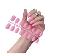 Faux Ongles 1PCS DIY Matte False Nails Square Head Frosted Press on Nail Tips Full Cover Artificial Fingernails Ballet Detachable No Glue(Color-03)