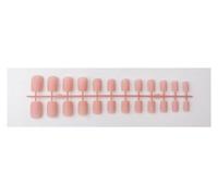 Faux Ongles 1PCS DIY Matte False Nails Square Head Frosted Press on Nail Tips Full Cover Artificial Fingernails Ballet Detachable No Glue(Color21)