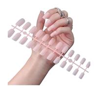Faux Ongles 1PCS DIY Matte False Nails Square Head Frosted Press on Nail Tips Full Cover Artificial Fingernails Ballet Detachable No Glue(Color8)