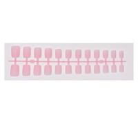Faux Ongles 1PCS DIY Matte False Nails Square Head Frosted Press on Nail Tips Full Cover Artificial Fingernails Ballet Detachable No Glue(Color27)