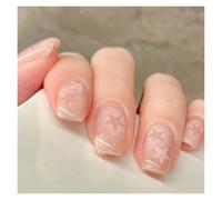 Faux Ongles 24 faux ongles détachables couleur vin rouge œil de chat, avec colle, couverture complète, forme carrée amande brillante, à presser(Color87)