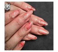 Faux Ongles 24pcs detachable cat eyes red wine false nails with glue full cover ballet square almond shiny press on fake nails tips(Color10)
