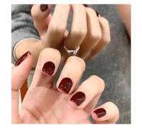 Faux Ongles 24Pcs Fashion Fake Nails Press on Short Square Head False Nail Art Green Leopard Print Design Artifical Full Cover Nail Tips(Color21)