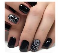 Faux Ongles 24Pcs Fashion Fake Nails Press on Short Square Head False Nail Art Green Leopard Print Design Artifical Full Cover Nail Tips(Color34)