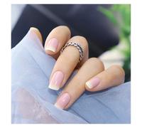 Faux Ongles 24Pcs Shiny Press on Fake Nails Dark Pink Square Short Gel Cover False Fingernails Manicure Art Tips for Women and Girl(Color27)