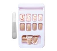 Faux Ongles - 4.33x3.15x0.59 Pouces Appuyez Sur Les Clous Courts | Presse Carrée Courte À La Mode Réutilisable Sur Les Ongles, Coller À Courts Avec Colle Pour Extensions Famille, Filles, Amis,