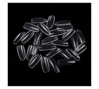 Faux Ongles 500pcs/pack Acrylic Nails Round Shapes False Nail Tips Full Cover False French Nail Tips Fake Nail Art Tips Tools(Transparent 500pcs)