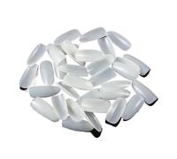 Faux Ongles 500pcs/pack Acrylic Nails Round Shapes False Nail Tips Full Cover False French Nail Tips Fake Nail Art Tips Tools(Natural 500pcs)