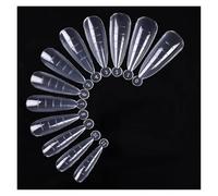 Faux Ongles 60 capsules doubles for ongles, moules à for la pose rapide de faux courts en amande, supérieures acrylique, outil manucure DIY(Multi-colored 02)
