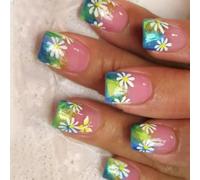 Faux ongles à bout carré en acrylique - Couvrance complète - Faux ongles en acrylique - Cercueil d'amande