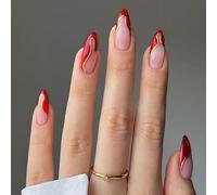Faux ongles à coller sur les ongles de Noël à coller - Application rapide et simple pour toute célébration