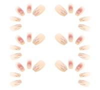 Faux Ongles à Couverture Intégrale 24 Pièces en Pvc, Forme Cercueil