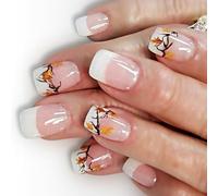 Faux Ongles À Paillettes D'érable Application Facile Styles Français Faux Ongles Vêtements Élégants Art Essentiel Pour Fête Événement