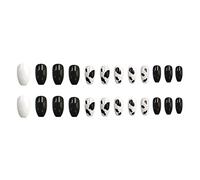 Faux ongles à presser avec impression vache - Couverture complète - Faux ongles