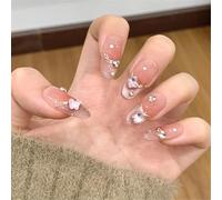 Faux ongles à presser en acrylique brillant avec motifs œil de chat