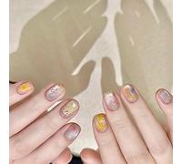 Faux ongles à presser en acrylique - Couvrance complète - Faux ongles artificiels - Œil de chat