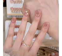 Faux ongles à presser en forme d'yeux de chat en forme de fleur - Réutilisables - Pour bricolage, manucure, décoration