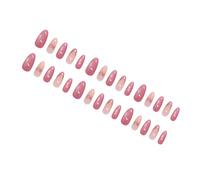 Faux ongles à presser, plaqués or, avec cœur scintillant, faux ongles amovibles, en forme de cœur, pour les fêtes et la vie quotidienne, pointes de manucure lumineuses, en forme de cœur