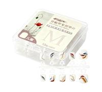 Faux ongles à presser pour filles - Kit de faux ongles flexibles avec boîte de rangement pour ongles adaptés aux | Parfait pour anniversaire, fête costumée, Noël, scène, événement scolaire