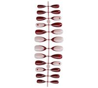 Faux-ongles à pression en acrylique, 24 pièces, couverture complète, pointes françaises brillantes pour femmes, décoration artistique, Application facile