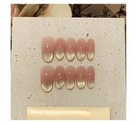 Faux Ongles À Pression En Forme D'amande, Brillants, Faits À La Main, Couverture Complète, Strass, Œil De Chat, 10 Pièces Kit Manucure(XS-Y6)