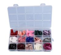 Faux Ongles Acrylique Conseils Carré/Amande/Stilettos/Cercueil 360 Pièces Couverture Complète Artificielle Avec Étui Couverture Complète Acrylique Ongles Conseils