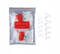 Faux Ongles Acryliques French, Forme D'ongle, Demi-Lune Blanche, Gel Uv 500 Pcs.