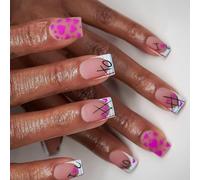 Faux ongles artificiels faciles à appliquer, cœur de Saint-Valentin, pour un usage quotidien, événements, occasions spéciales, célébrations spéciales, ongles français