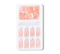 Faux ongles artificiels portables, faux ongles à presser sur couverture complète, ongles détachables, gelée Gule Flie pour femmes, filles, colles pour Noël longue durée, baiser à Noël